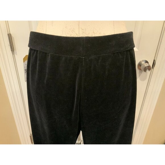 St. John Sport Black Velvet Pants W/ Elastic Waist, Size Small - Picture 6 of 7